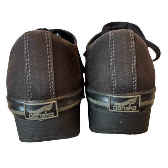 Dansko Vegan Veda Canvas Black Lace-Up Clog Sneakers, Size 40 (9.5-10) - Picture 5 of 10